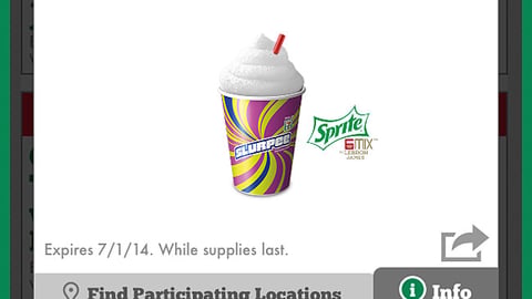 7-Eleven Sprite 6 Mix Slurpee Mobile Coupon